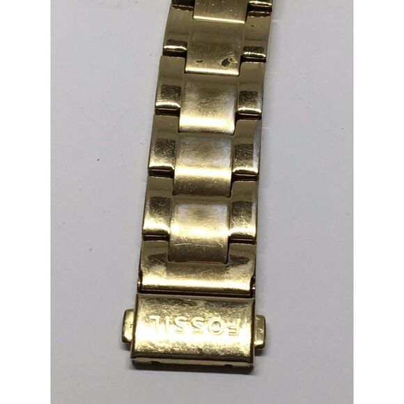 Authentic Fossil Watch Parts Links Case Band 18mm Stainless Steel Gold A676 - Picture 5 of 12
